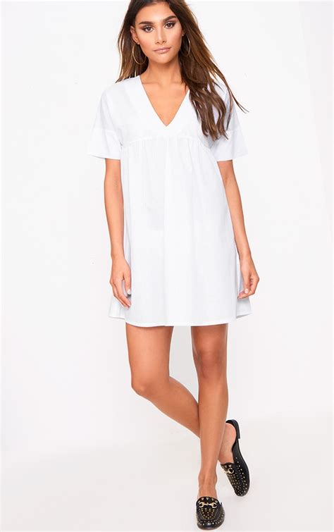 White Poplin Dress 